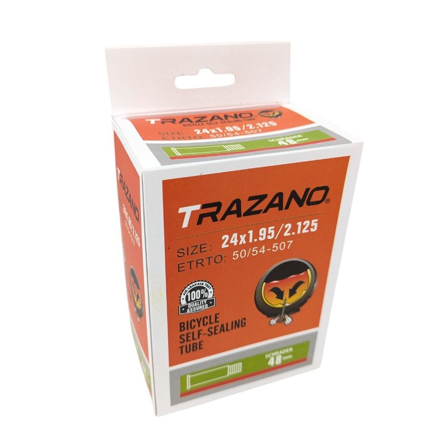 Камера 24x1.95/2.125 TRAZANO самоклеюча (з антипрокольним гелем) AV 48mm