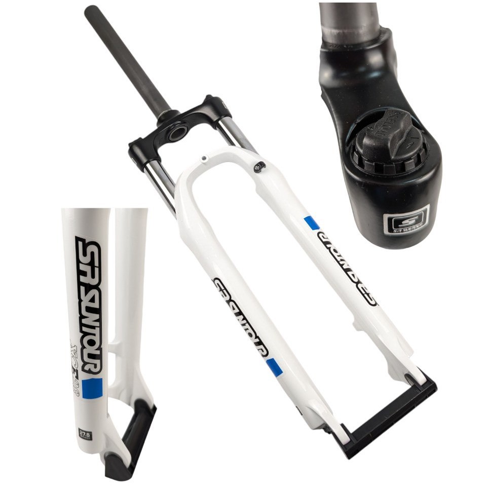 Вилка 27.5 аморт. безрізьб. SR SUNTOUR (XCE 28) Ø28.6mm disk AL шток L-255mm біла