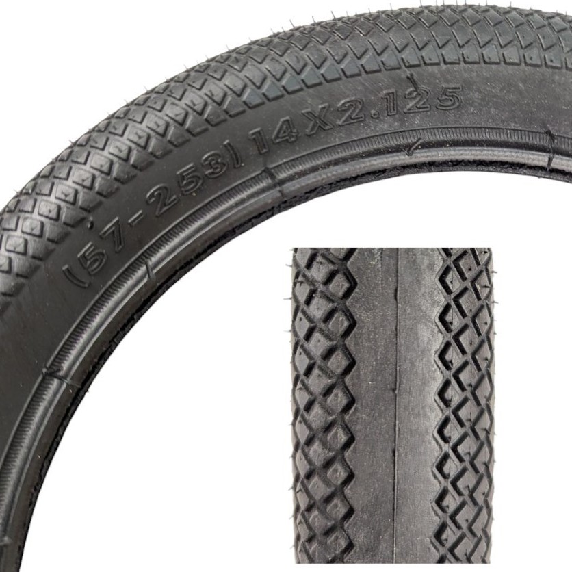Покришка 14-2.125 (57-253) JIA WANG TIRE, ромб