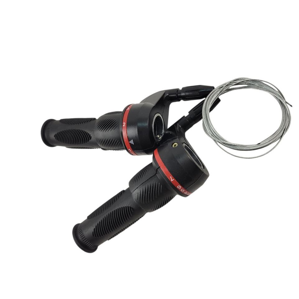 Грипшифт пластик чорно-червоний 3/7 швидкостей