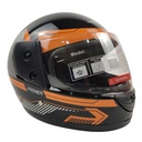 Мотошолом BLD-825, S(55-56), чорно-помаранчевий, глянцевий