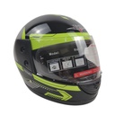 Мотошолом BLD-825, M(57-58), чорно-салатовий, глянцевий