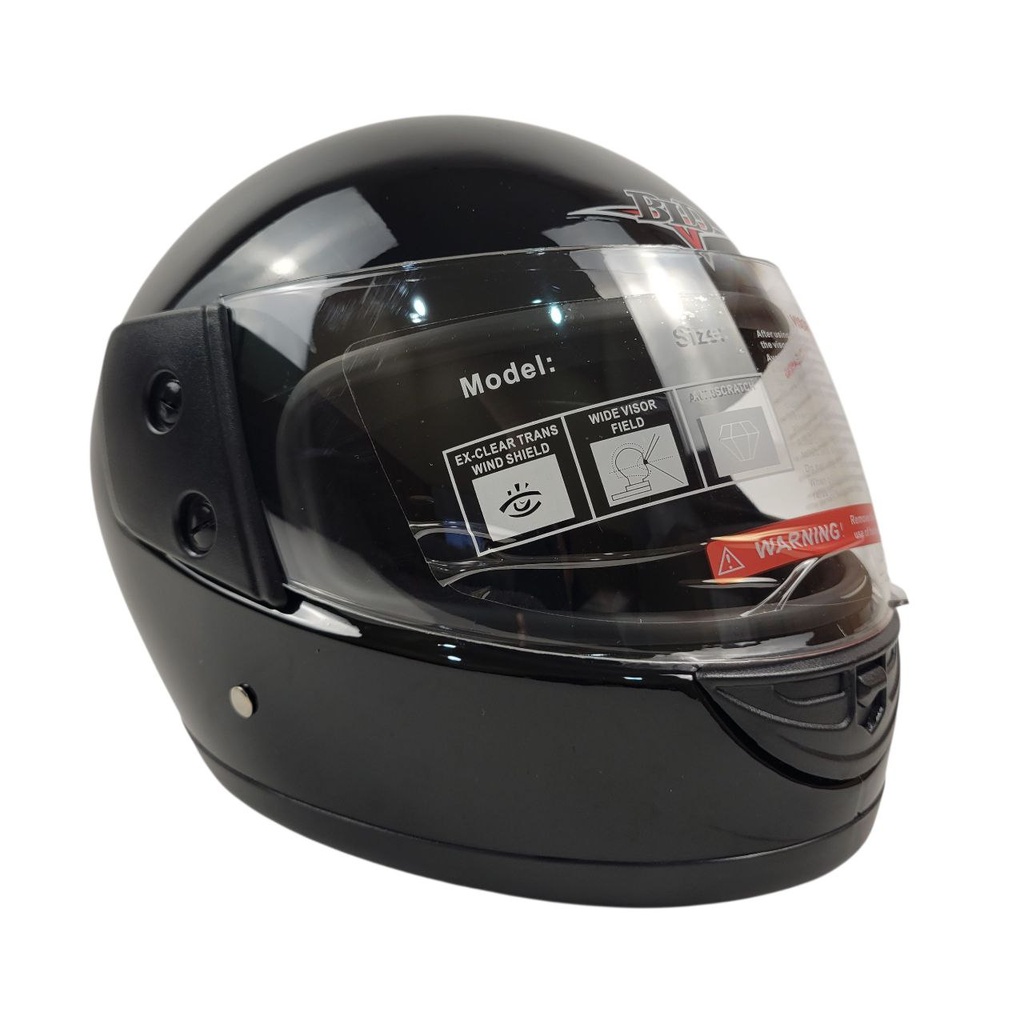 Мотошолом BLD-825, L(59-60), чорний глянцевий (без малюнка)