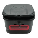 Кошик пластмасовий чорний AFT-139, з кришкою та замком на ключ