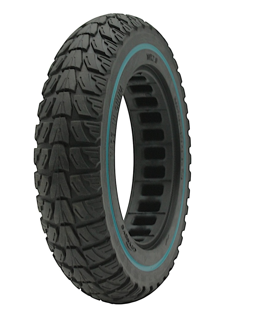 Покришка 10-2.0 CITYNEYE (внутрішні соти) для ел.самоката, безкамерна (Ø155 - 37мм) лита (187), з блакитною полосою