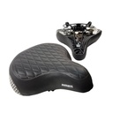 Сідло на пружинах №AFT-169 AVANTI LOOK (Ромб) широке, металева основа, чорно-біле