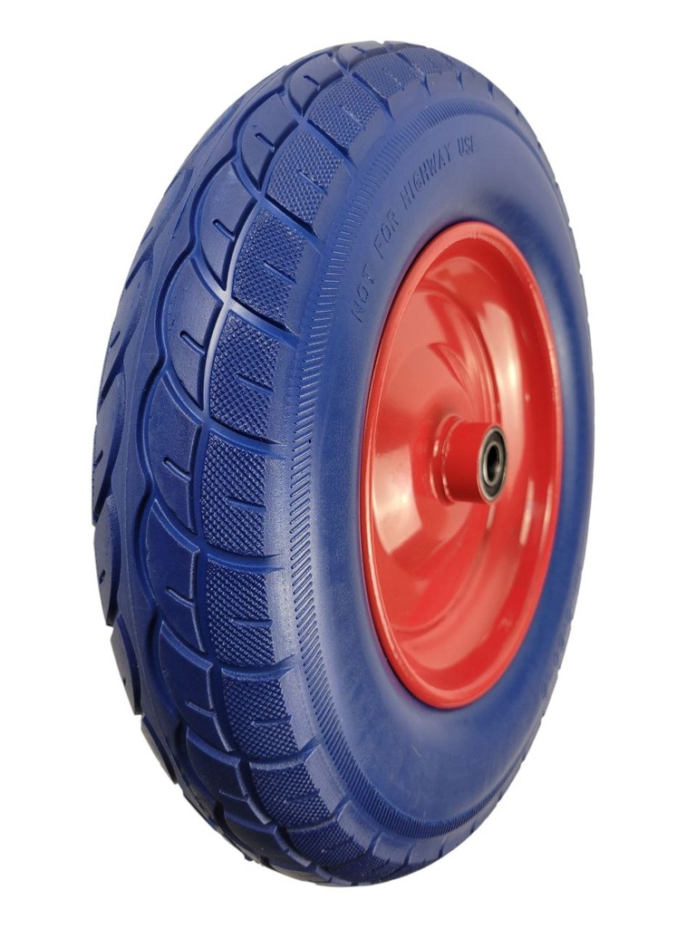 Колесо тачки синє  8"  3.50-8 під вісь Ø16, пінополіуретанове