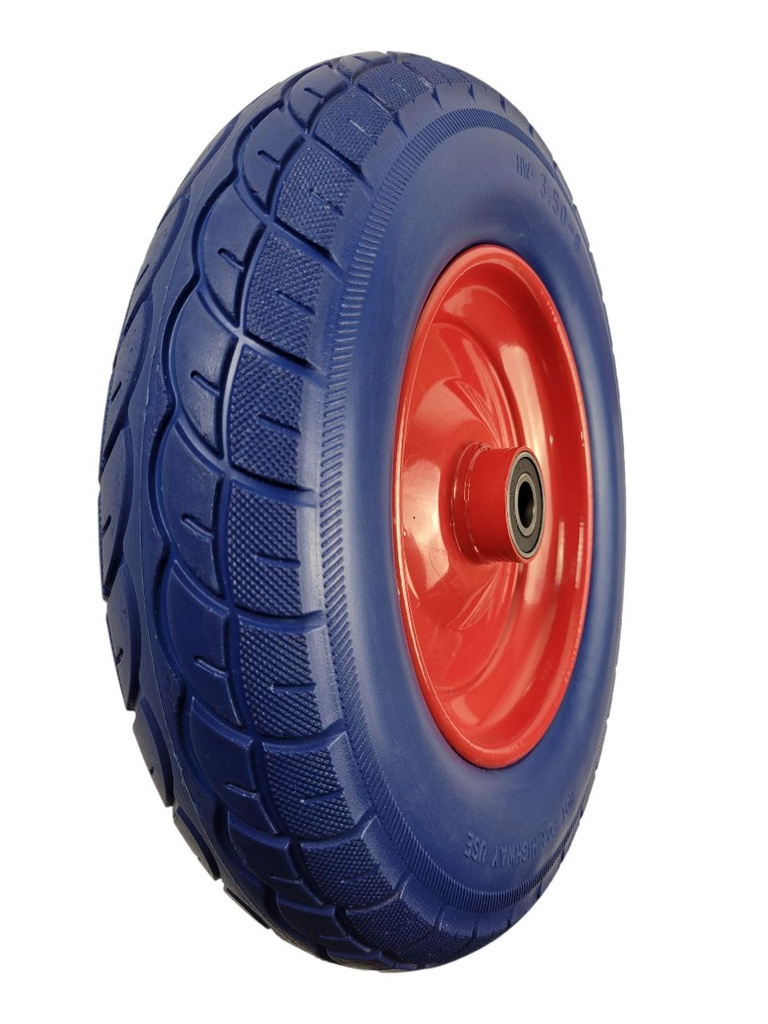 Колесо тачки синє   8"  3.50-8  під вісь Ø20, пінополіуретанове