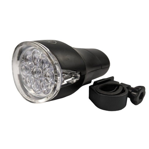 [052-12] Фара на 9 діодів JY-154-А на батарейках, чорна 