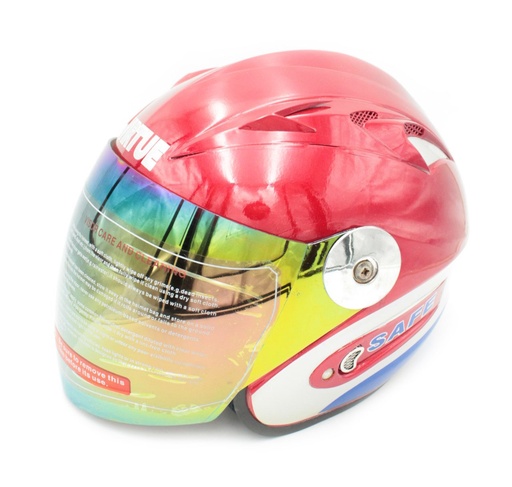 [136-34] Мотошолом  №205 VIRTUE червоний, без захисту бороди