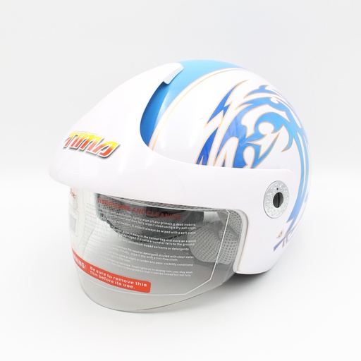 [136-63] Мотошолом  №208 XS білий, з дашком, без захисту бороди