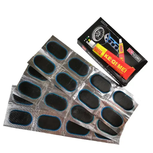 [123-22] Латки + клей RS 48 овльні (чорні) KEQIMEI /5 пач/