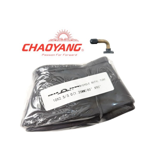 [162-38] Камера 10х2.5/3.0  CHAOYANG CR202(90°x90°) зігнутий ніпель (на електросамокат)