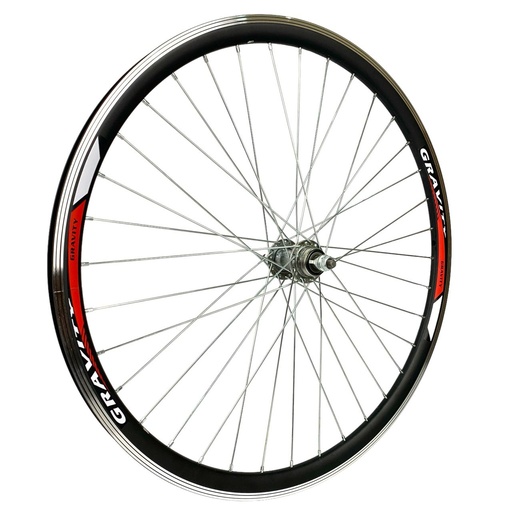 [011-251] Колесо 26 перед, обід (ч) Gravity 2-ний , втулка М на віночках, диск різьба