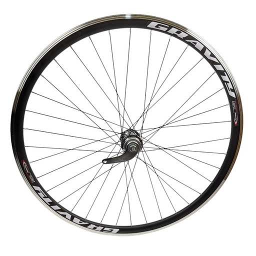 [016-041] Колесо 28 зад, GRAVITY 2-ний, вт. Чехія+к-т, ЧОРНА спиця