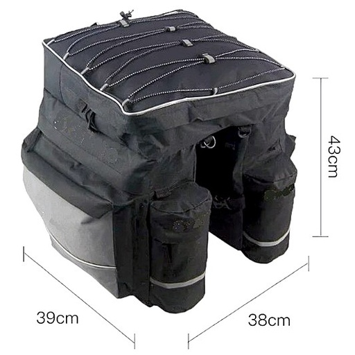 [130-52] Сумка на багажник велосипеда (30), чорна велика