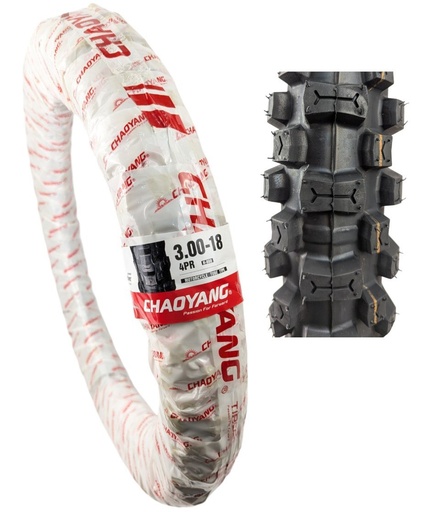 [185-39] Мотошина "18"  3.00-18  ChaoYang H-888 CROSS, камерна TT