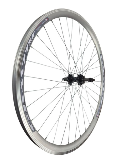 [013-110] Колесо 27,5 зад, обід 2-ний СІРИЙ, втулка AL на промах 