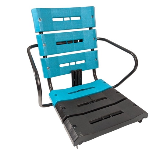 [074-20] Крісло дитяче на багажник "Лавочка" на металі посилене, чорно-бірюзове