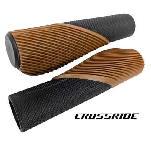 [082-65] Гріпси ергономічні "CROSSRIDE" CR-G 303-1, чорно-коричневі