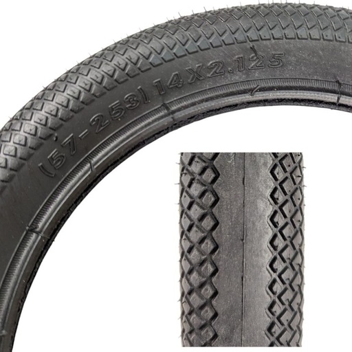 [167-18] Покришка 14-2.125 (57-253) JIA WANG TIRE, ромб