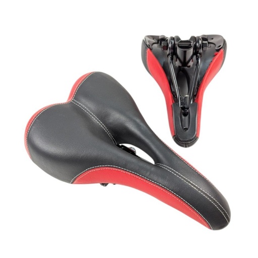 [059-18] Сідло мтв №7099 з отвором, чорно-червоне