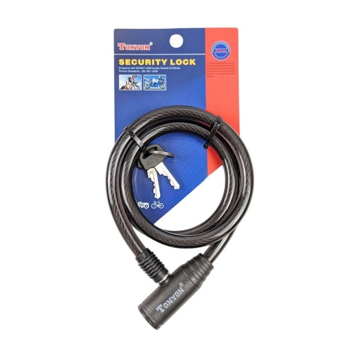 Велозамок на ключ 414 Ø10-900mm TONYON