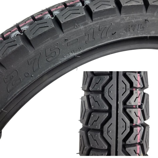 [184-13] Мотошина "17"  2.75-17  C-917 Endurro (посилена), камерна TT