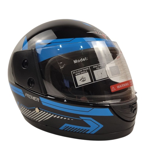 [137-010] Мотошолом BLD-825, ХS(53-54), чорно-синій, глянцевий