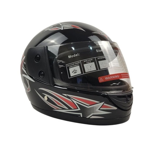 [137-022] Мотошолом BLD-825, S(55-56), чорний, глянцевий