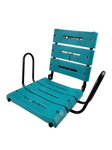 [074-383] Крісло дитяче на багажник "Лавочка" на металі посилене, (ВІДКИДНЕ) бірюзове