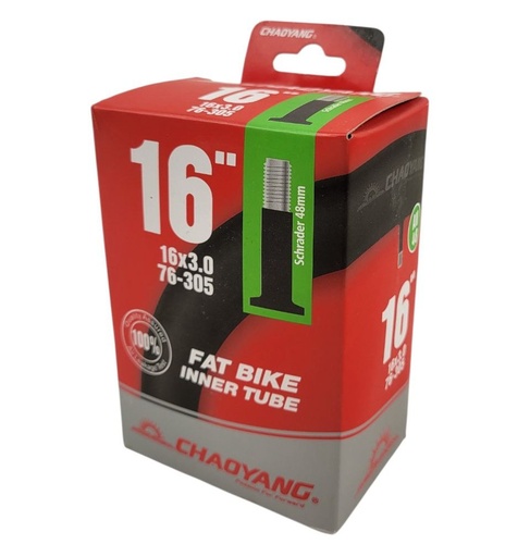 [168-40] Камера 16х3.00 (76-305) CHAOYANG (для ел.велосипеда) AV 48mm
